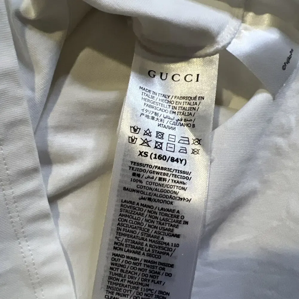 Doraemon x Gucci oversize T-shirt Men's Sz Xsmall White Short Sleeve